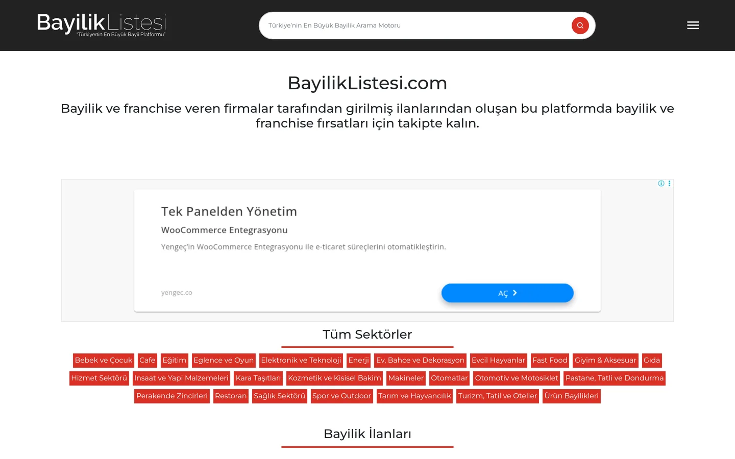 Bayilik Listesi