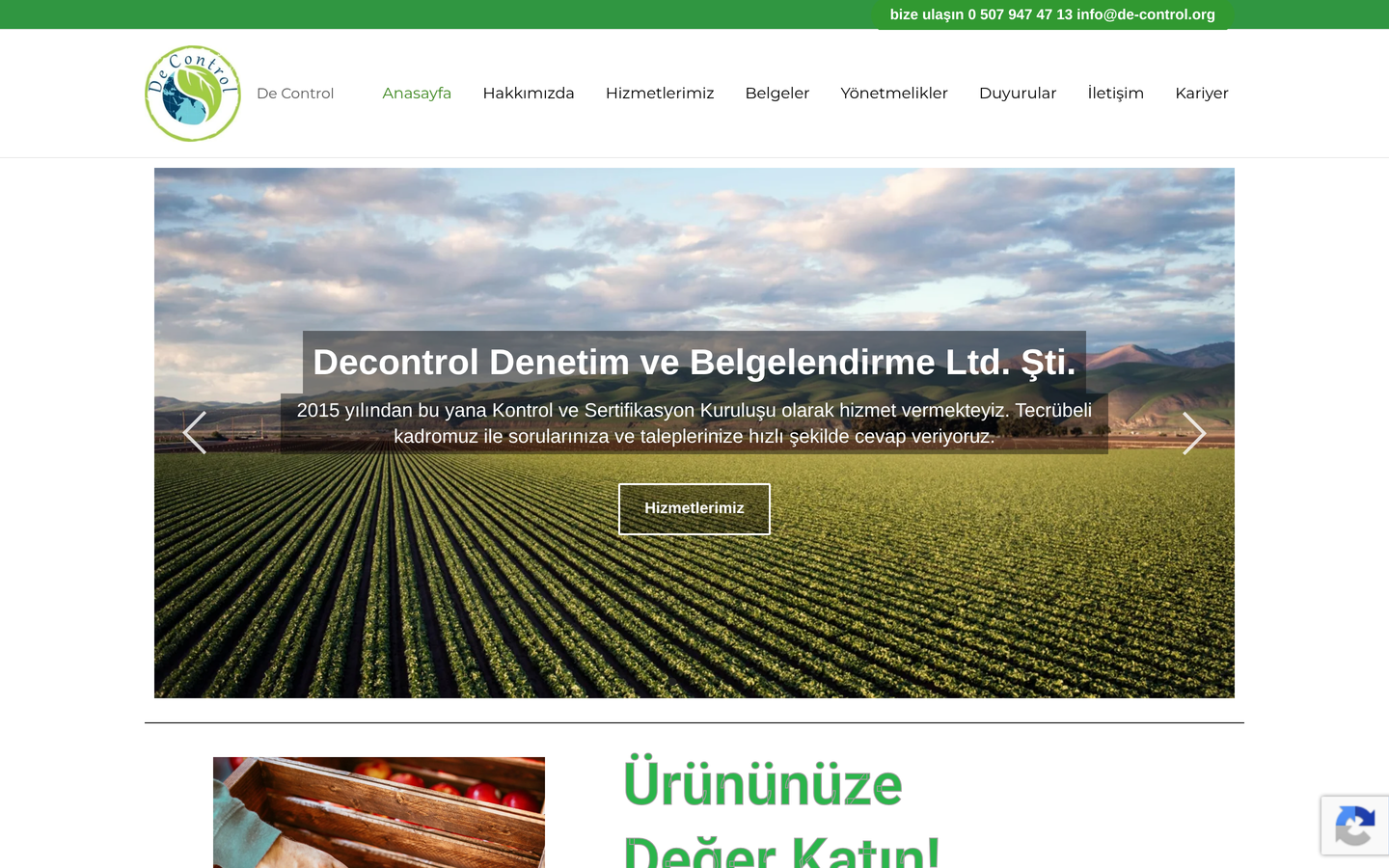 De Control Denetim ve Belgelendirme
