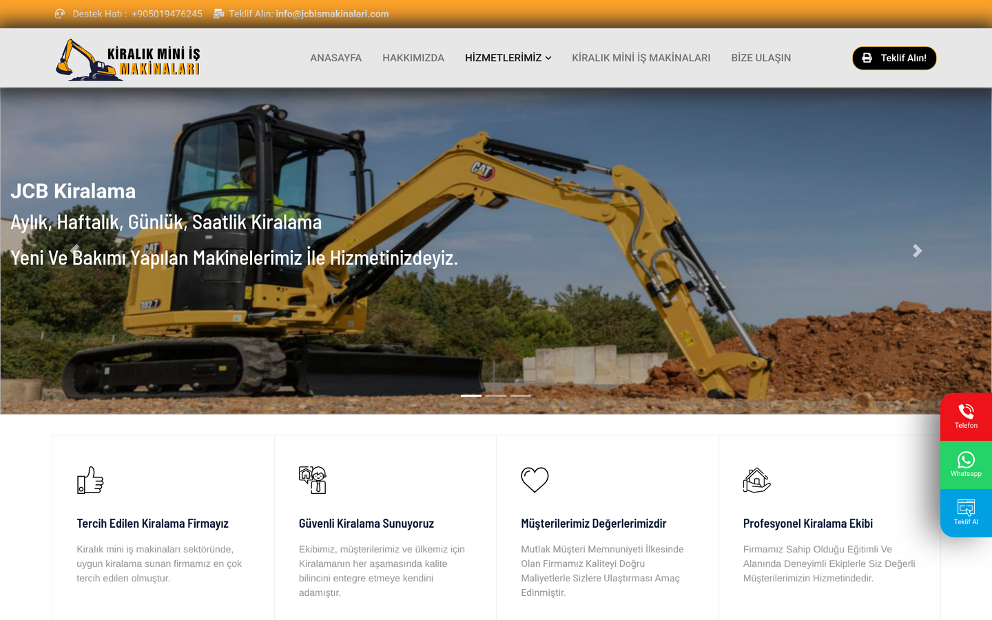 JCB İş Makineleri Kiralama