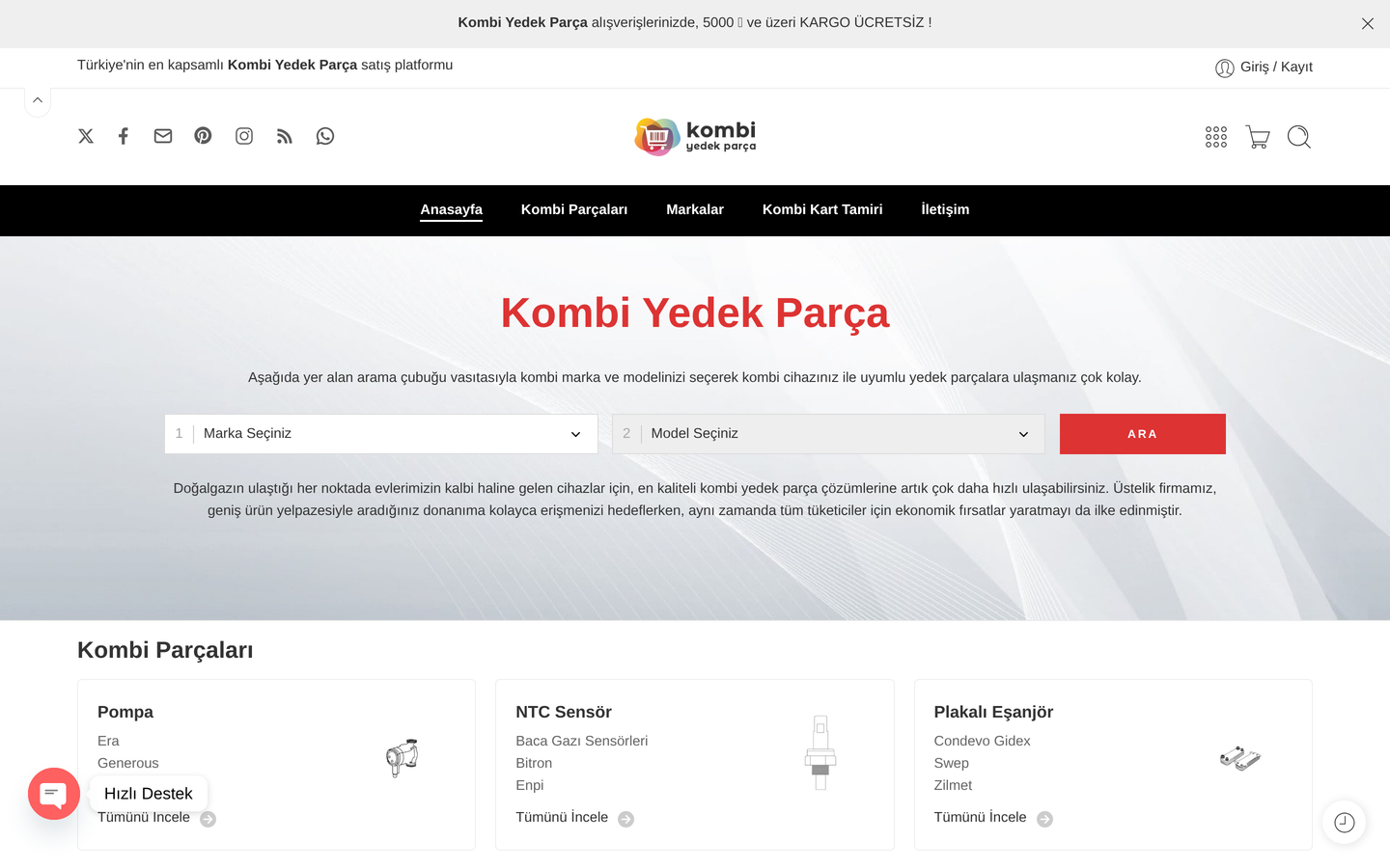 Kombi Yedek Parça