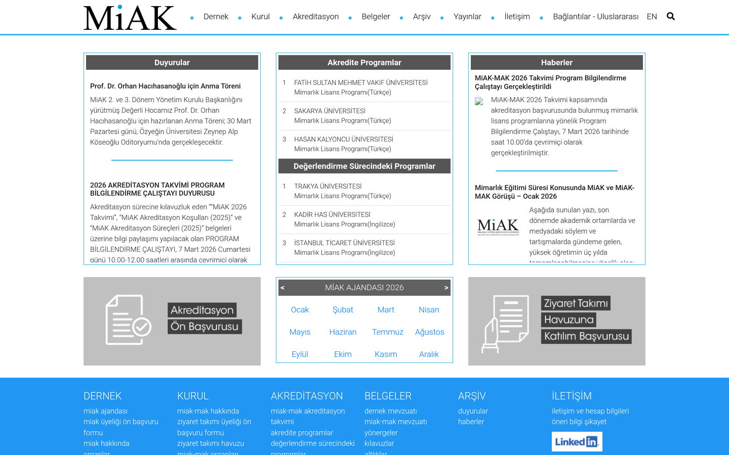 MİAK - Mimarlık Akreditasyon Kurulu