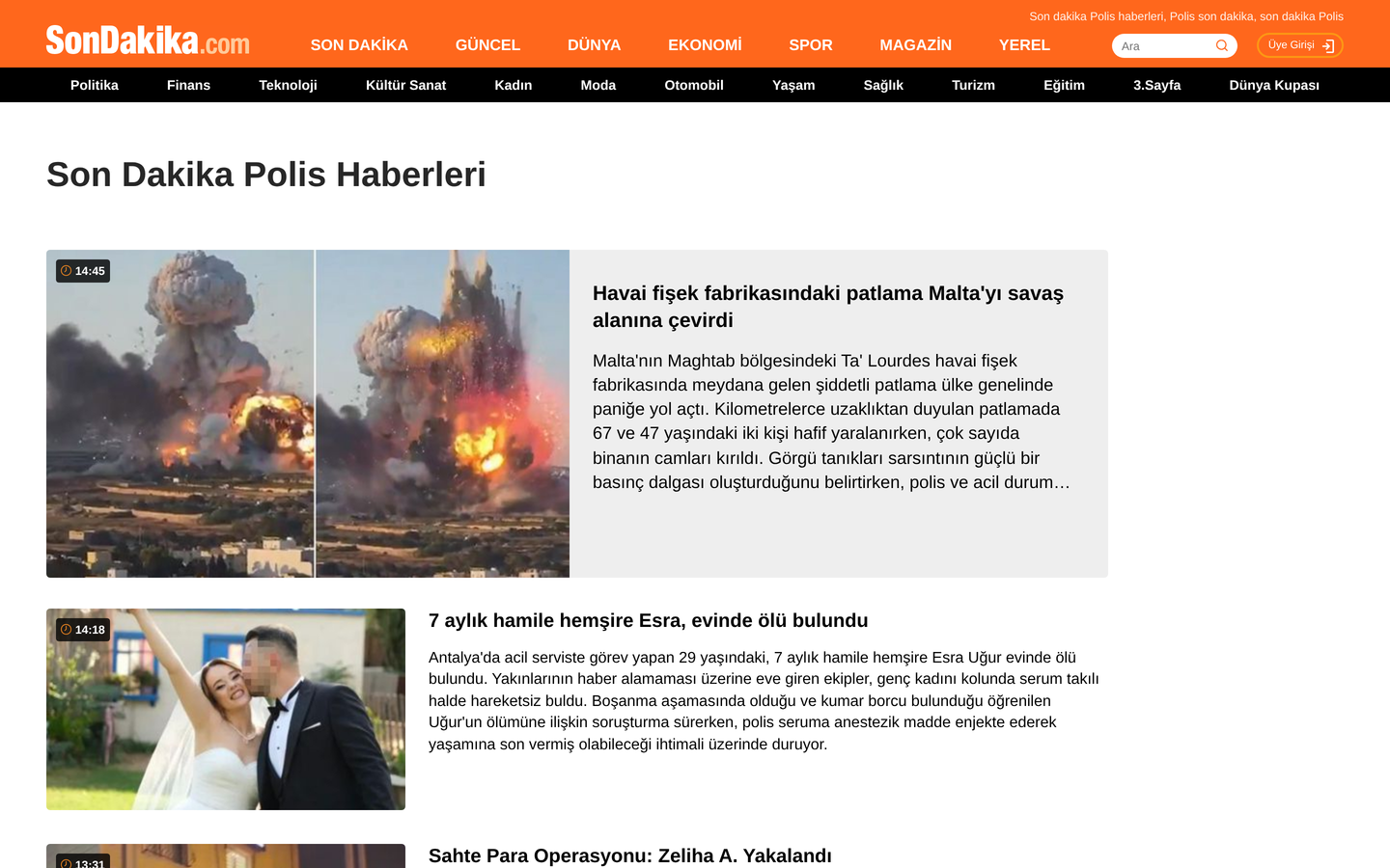 Son Dakika Polis Haberleri